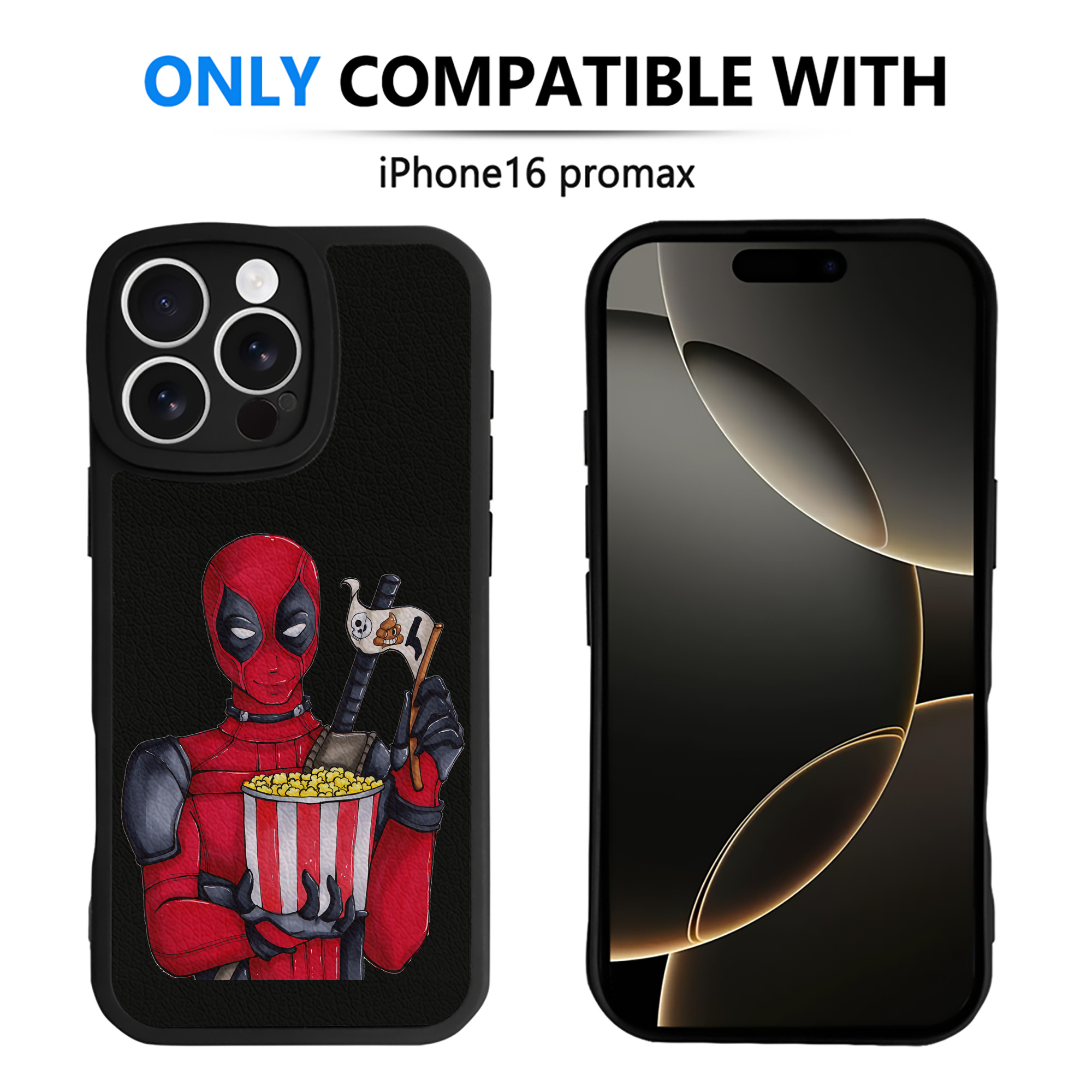 （画像用） Deadpool デッドプール 【iPhone 16シリーズ対応】シリコンスマホケース（レザー調） 材質：シリコン